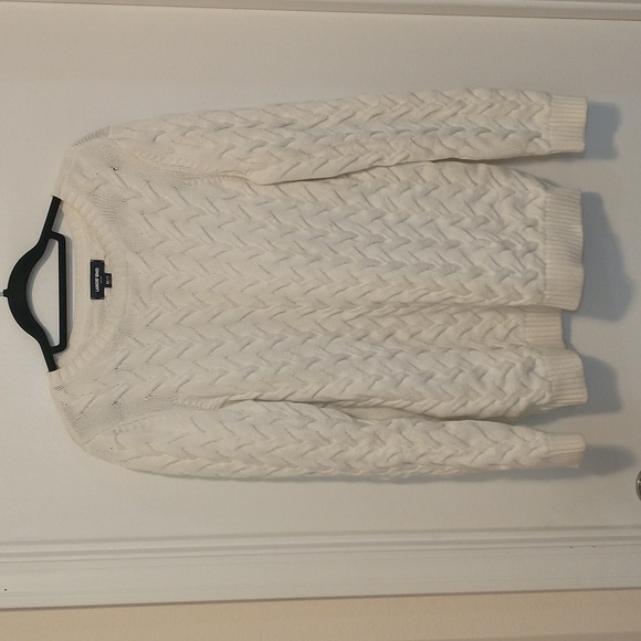Lands' end cream drifter cable knit sweater MT - Picture 1 of 5